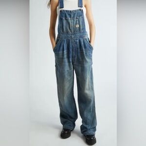 R13 blue Damon, wide leg pleated overalls size S